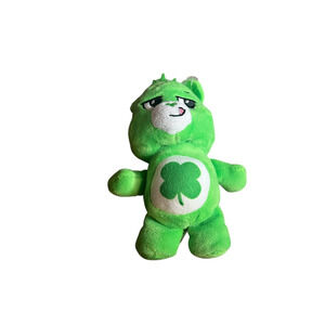 Care Bears Clip Plush Green Good Luck Bear Plush‎ 7" with Clip for Backpack